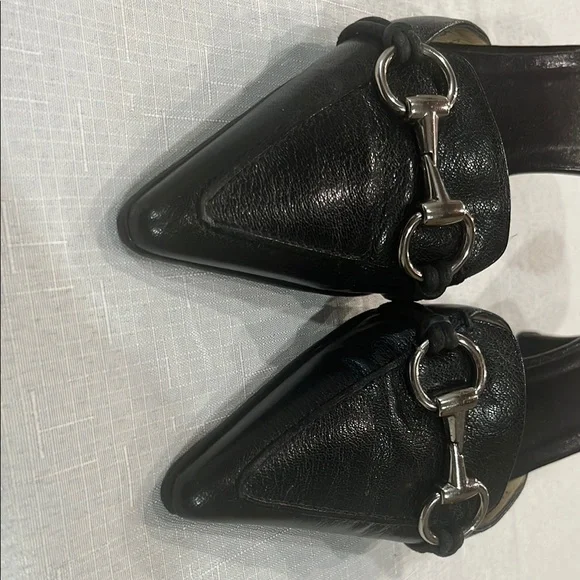 Gucci Black Leather Horsebit Mules - Picture 6 of 8